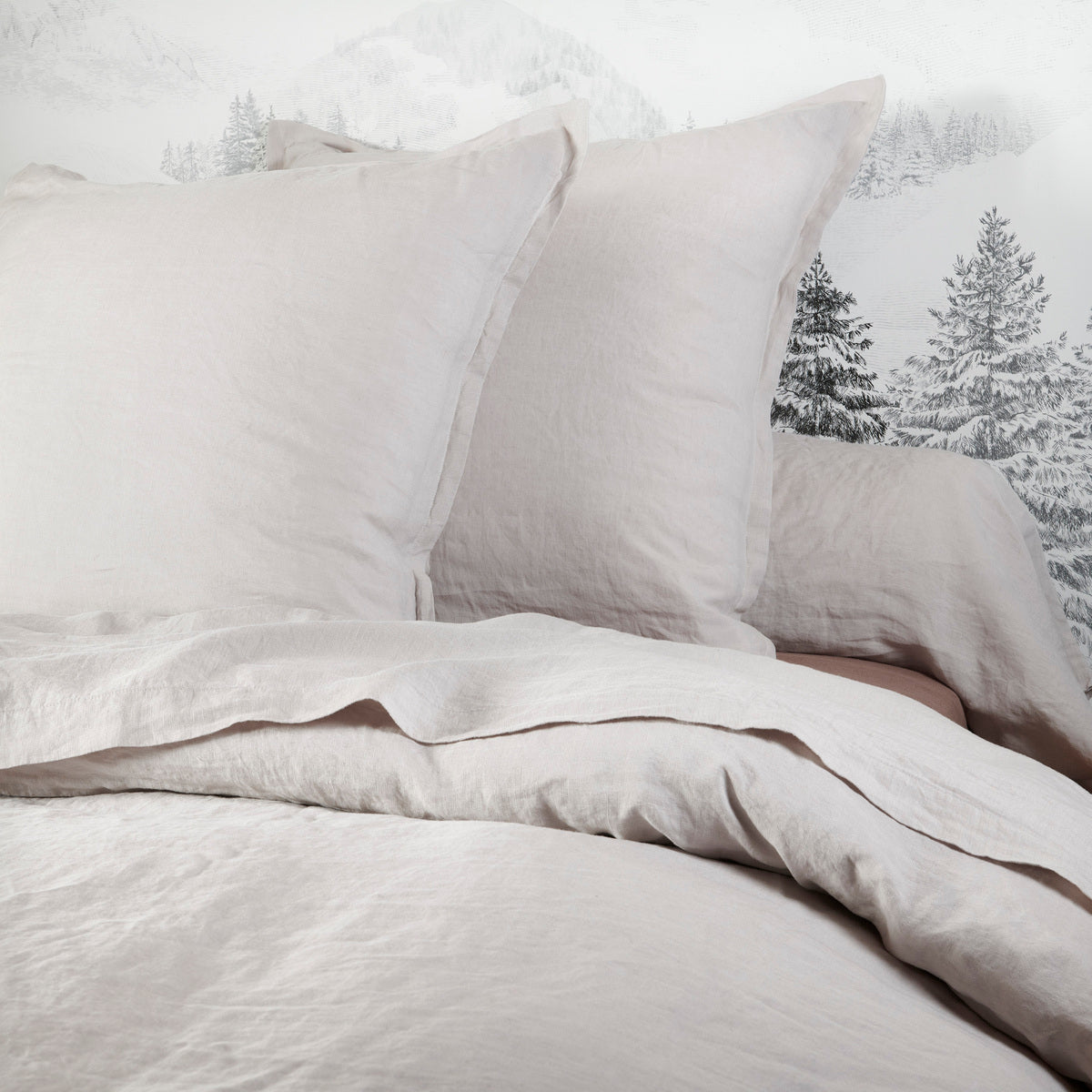 Housse de couette - Uni Lin Lave #Couleur_FICELLE