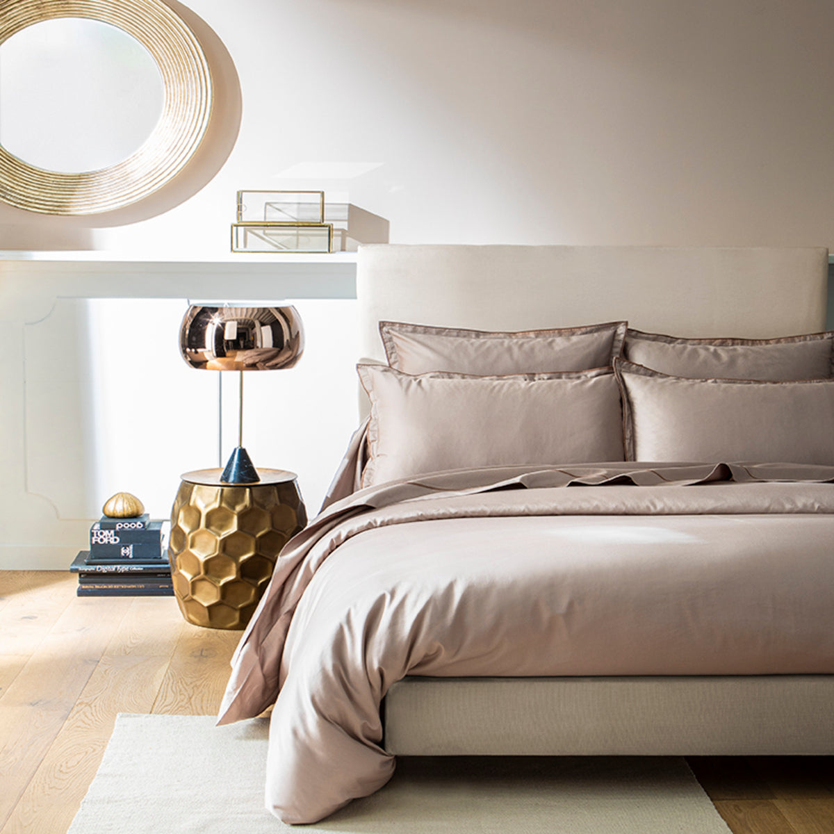 Drap housse Opium - Satin de coton #Couleur_LIN