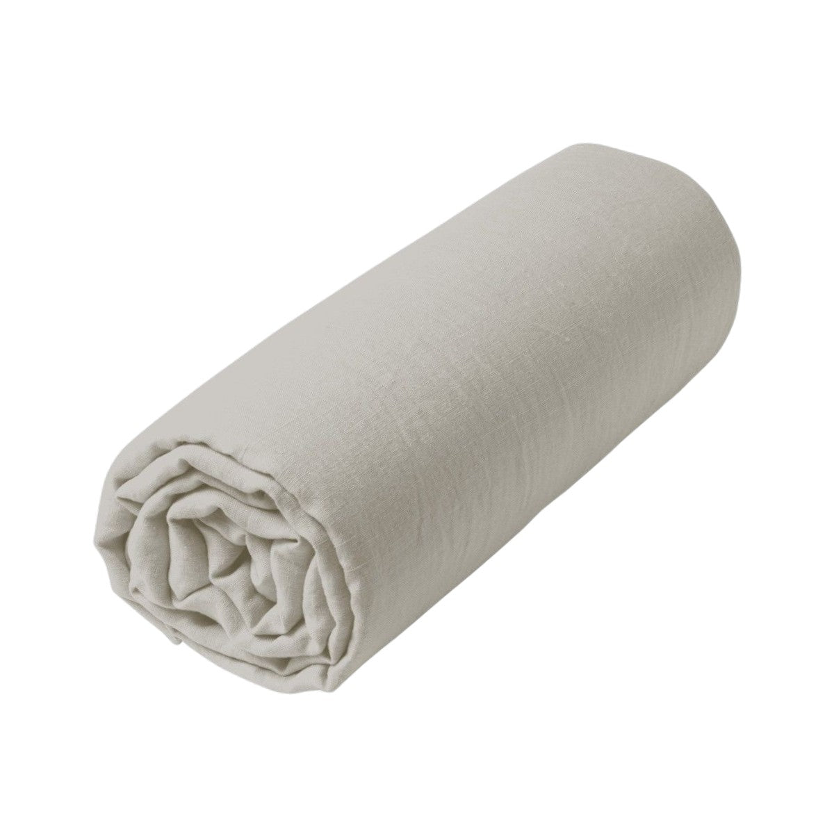 Drap housse - Uni Lin Lave #Couleur_FICELLE