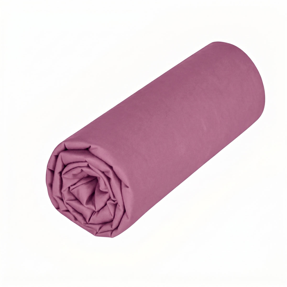 Drap housse - Uni Percale de coton #Couleur_PRUNE