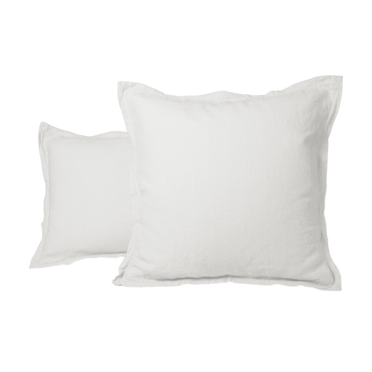 Taie d'oreiller - Uni Lin Lave #Couleur_BLANC