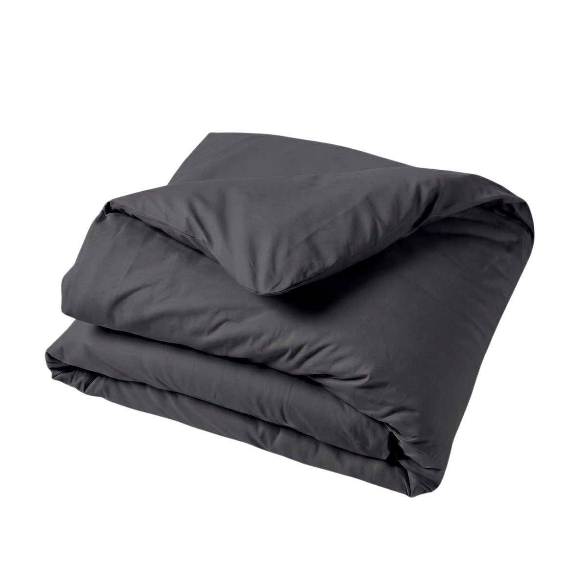 Housse de couette - Uni Percale de coton #Couleur_ANTHRACITE 