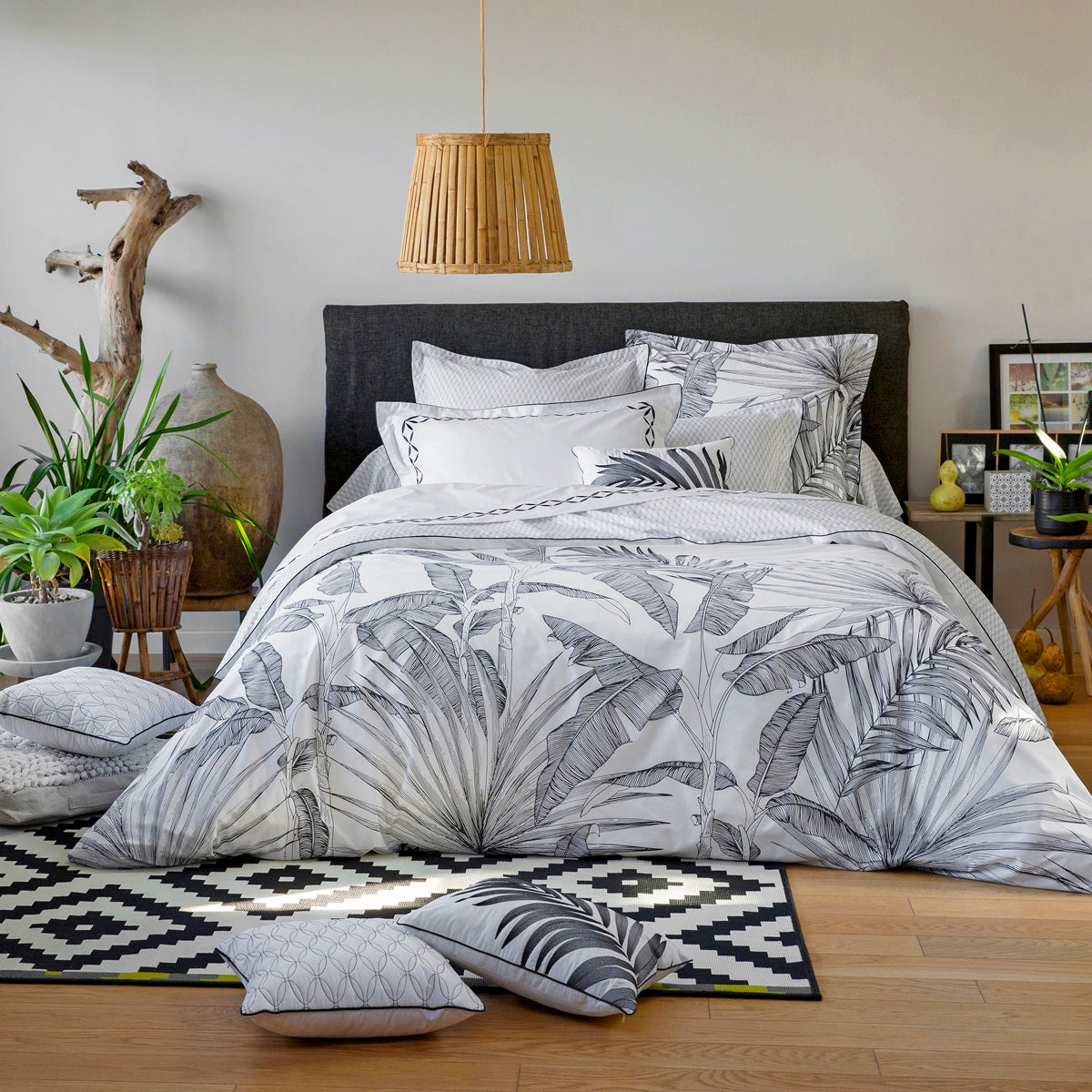 Ensemble de linge de lit percale de coton Tropical | Linge de lit | Tradition des Vosges