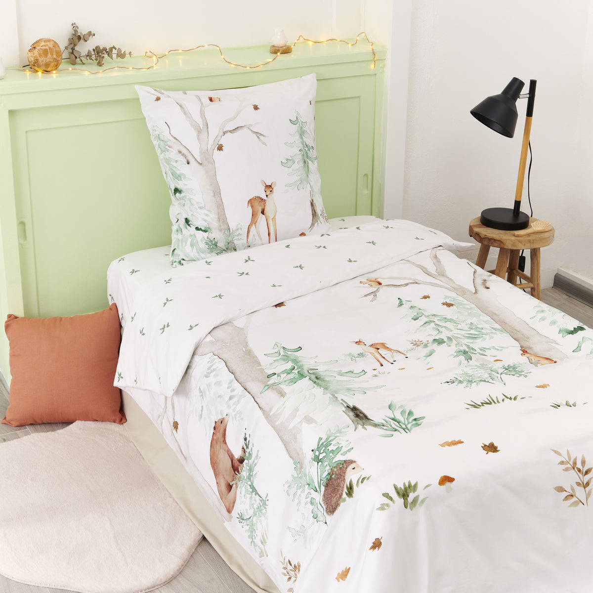 Drap housse Faon - Percale de coton