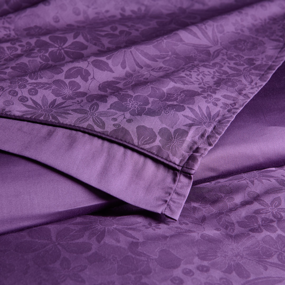 Drap plat Magnolia - Satin de coton jacquard 120 fils/cm²