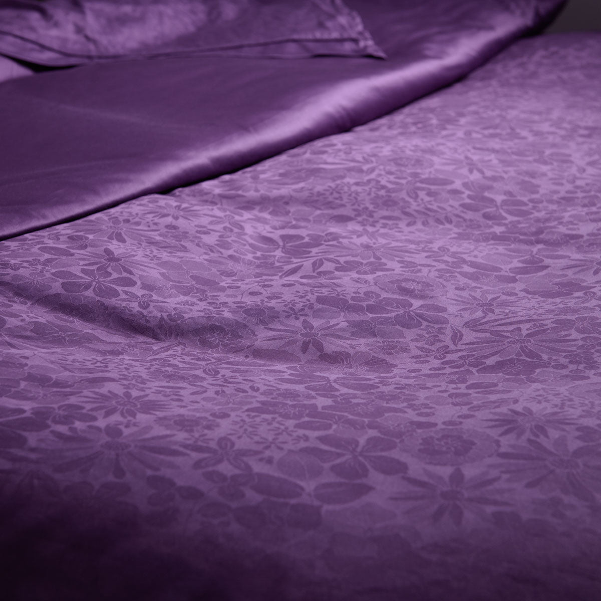 Housse de couette Magnolia - Satin de coton jacquard 120 fils/cm²