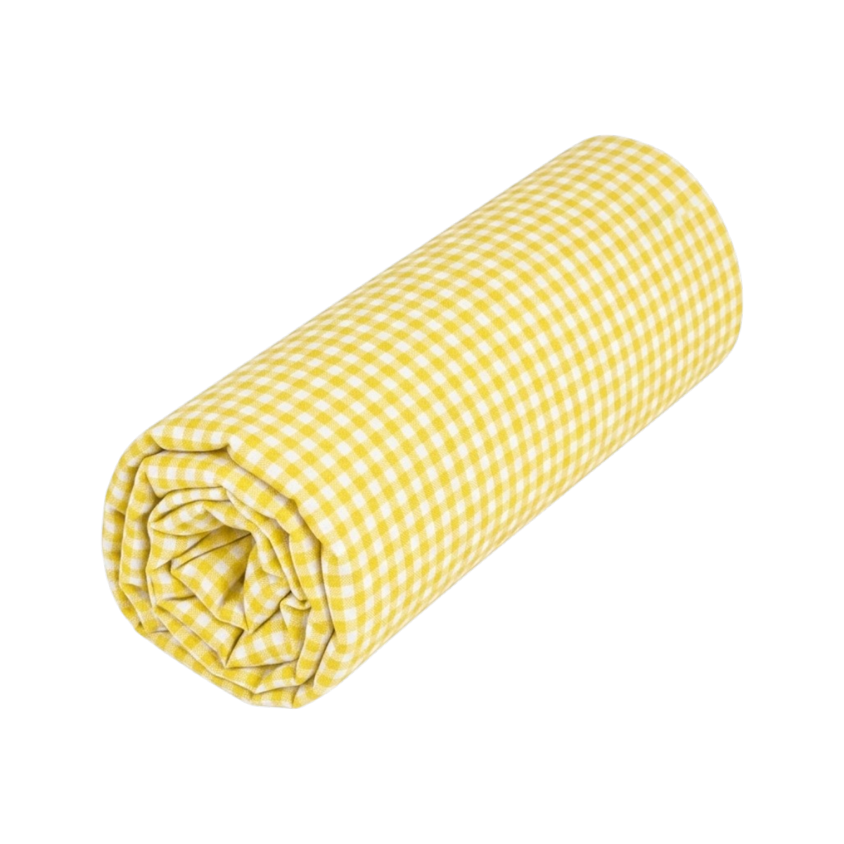 Drap housse Lili vichy jaune - Percale de coton