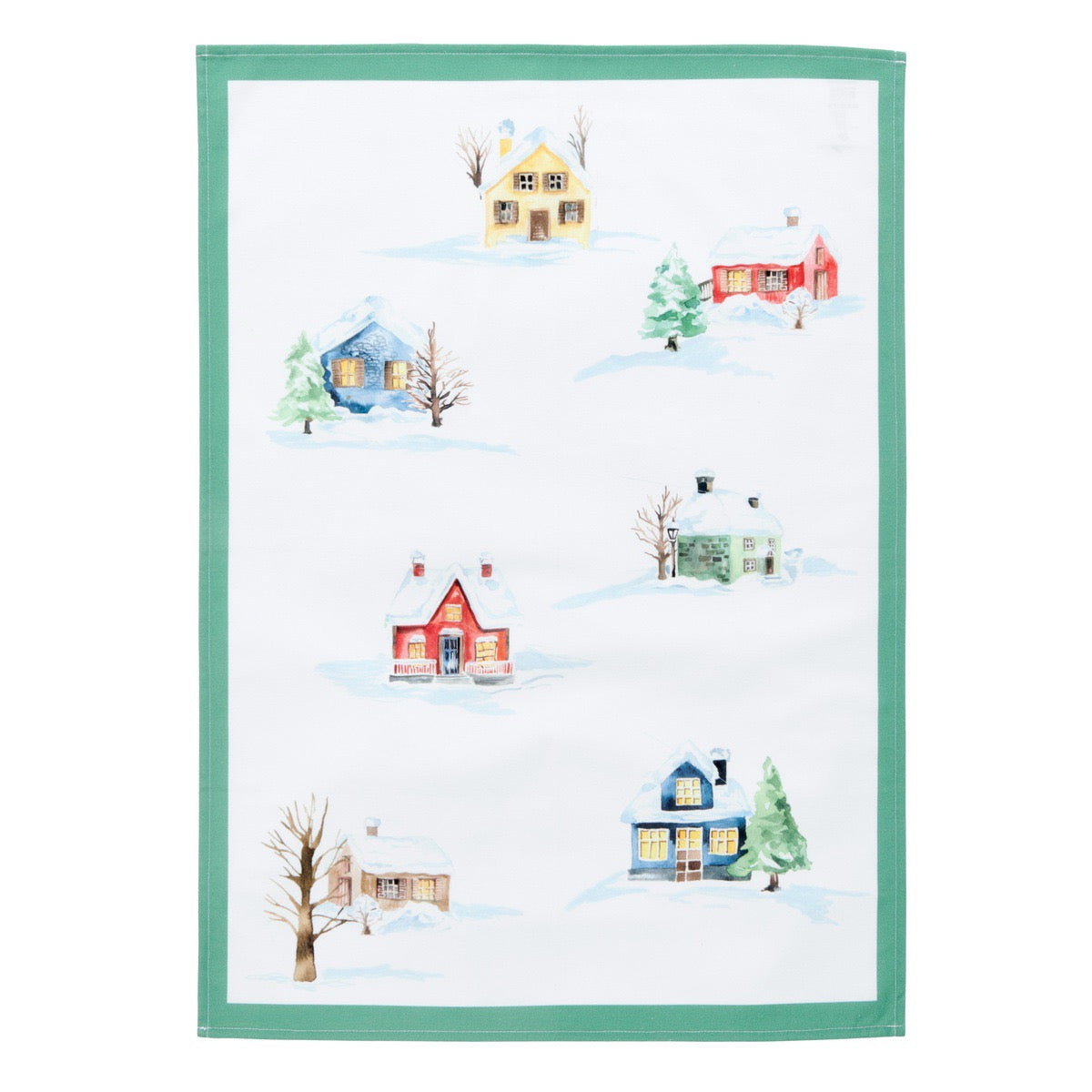Lot de 3 torchons de cuisine Happy winter - Coton épais (210g/m²)